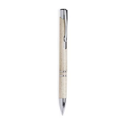 Długopis ze słomy pszenicznej, metalowy klip - neutralny (V1972-00)