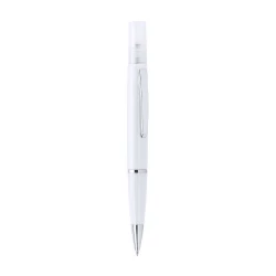 Długopis z atomizerem i zatyczką - biały (V1986-02)