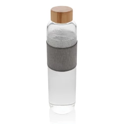 Szklana butelka 750 ml Impact w pokrowcu - neutralny, szary (P436.770)