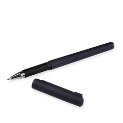 Długopis żelowy z zatyczką - czarny (V1988-03)