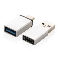 Zestaw adapterów USB A / USB C - srebrny (P300.102)