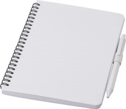 Antybakteryjny notatnik ok. A5 z długopisem - biały (V0239-02)