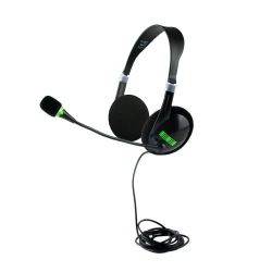 Zestaw słuchawkowy: słuchawki nauszne z mikrofonem - czarny (V0169-03)