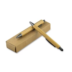 Zestaw piśmienny, bambusowy długopis touch pen i ołówek mechaniczny - drewno (V9342-17)