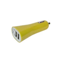 Ładowarka samochodowa USB - żółty (V3293-08)