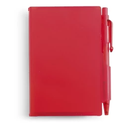 Notatnik ok. A7 z długopisem - czerwony (V2249-05)