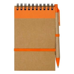 Notatnik ok. A6 z długopisem - pomarańczowy (V2335-07)