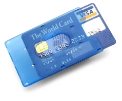 Etui na kartę kredytową - niebieski (V4376-11)