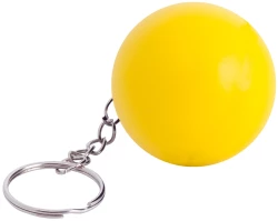 Brelok do kluczy, piłeczka antystresowa - żółty (V4640-08)