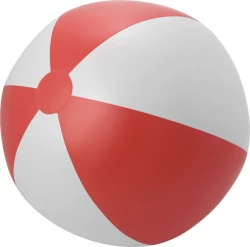 Duża dmuchana piłka plażowa - biało-czerwony (V8651-52)