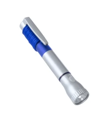 Latarka 2 LED, długopis - niebieski (V1654-11)