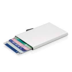 Etui na karty kredytowe C-Secure, ochrona RFID - srebrny (P820.492)