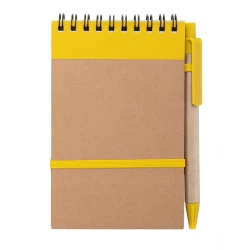 Notatnik ok. A6 z długopisem - żółty (V2835-08)