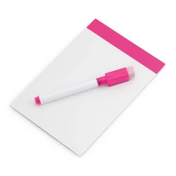 Magnetyczna tablica do pisania, pisak, gumka - różowy (V7560-21)
