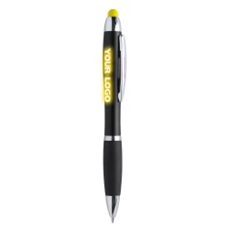 Długopis, touch pen - żółty (V1909-08)