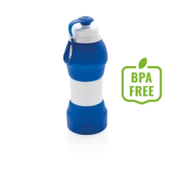 Składana butelka sportowa 580 ml - niebieski (P436.355)