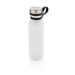Próżniowa butelka sportowa 600 ml z silikonowym uchwytem - biały (P436.713)