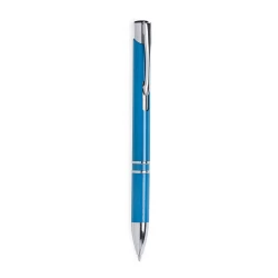 Długopis ze słomy pszenicznej, metalowy klip - niebieski (V1972-11)