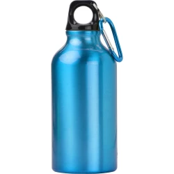 Butelka sportowa 400 ml z karabińczykiem - błękitny (V4659-23)