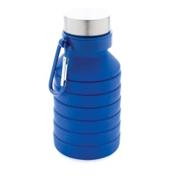 Składana butelka sportowa 550 ml z karabińczykiem - niebieski (P432.625)