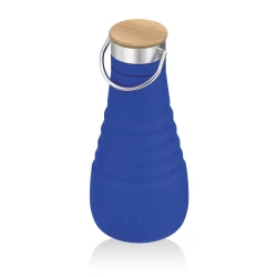 Składana butelka sportowa 600 ml - niebieski (P436.745)