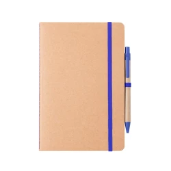 Notatnik A5 z długopisem - niebieski (V0233-11)