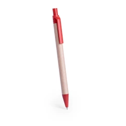 Długopis z kartonu z recyklingu - czerwony (V1993-05)