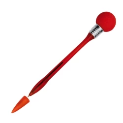 Długopis plastikowy LIGHT BULB - czerwony (180105)