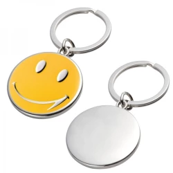 Brelok metalowy SMILE - żółty (347408)