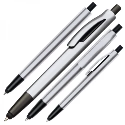 Długopis plastikowy touch pen BELGRAD - szary (007607)
