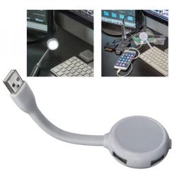 Rozgałęźnik USB ze światełkiem SHEFFIELD - biały (065706)