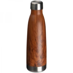 Butelka z motywem drewna TAMPA - brązowy (158201)