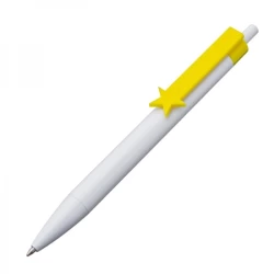 Długopis plastikowy DUIVEN - żółty (444608)
