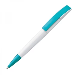 Długopis plastikowy z szerokim klipsem CANBERRA - turkusowy (306114)