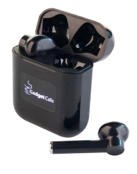 Słuchawki douszne z podświetlanym logo - czarny (EG058103)