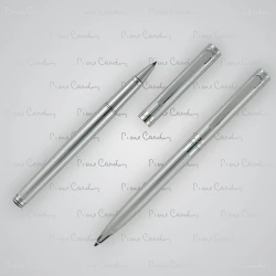 Zestaw piśmienny długopis i pióro kulkowe RENEE Pierre Cardin - szary (B0400200IP307)