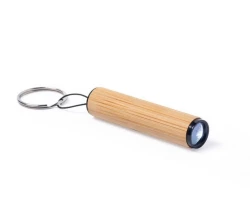 Bambusowy brelok do kluczy, lampka 1 LED - drewno (V8293-17)
