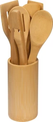 Zestaw bambusowych akcesoriów kuchennych - beżowy (8256613)