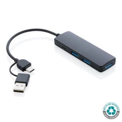 Hub USB 2.0 z USB C RABS - black (P308.261)
