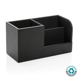 Organizer na biurko, PU z recyklingu - black (P300.221)