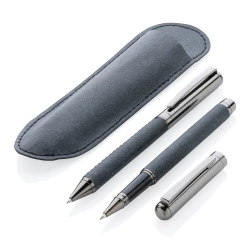 Zestaw piśmienny, długopis i pióro kulkowe - grey (P611.052)
