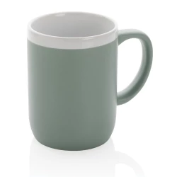 Kubek ceramiczny 300 ml - green, white (P434.097)