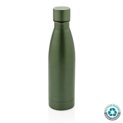 Próżniowa butelka sportowa 500 ml, stal nierdzewna z recyklingu - green (P433.277)