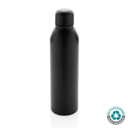 Próżniowa butelka sportowa 500 ml, stal nierdzewna z recyklingu - black (P433.041)