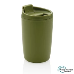 Kubek podróżny 300 ml, PP z recyklingu - green (P433.087)