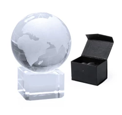 World szklana kula ziemska / globus - transparentny (AP791422)