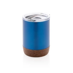 Kubek podróżny 180 ml, stal nierdzewna z recyklingu - niebieski (P435.055)