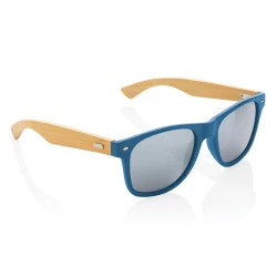 Okulary przeciwsłoneczne, plastik z recyklingu - niebieski (P453.975)