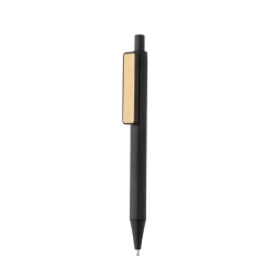 Długopis z bambusowym klipem, RABS - czarny (P611.081)