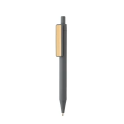 Długopis z bambusowym klipem, RABS - szary (P611.082)